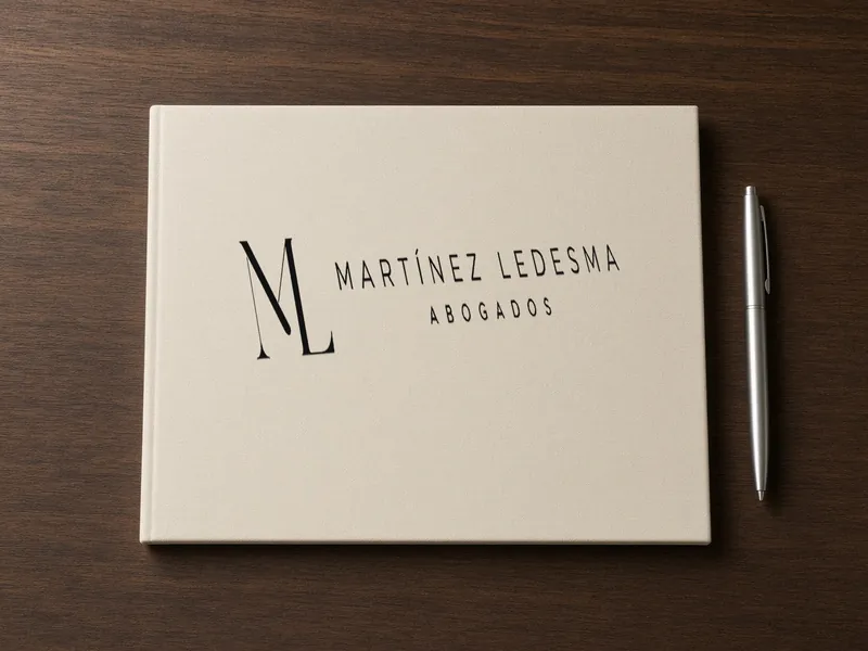 Carpetas del despacho con el signo de Martínez Ledesma.